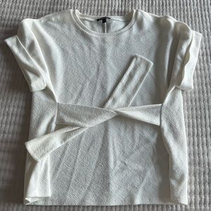 express | white tie dress top | size small